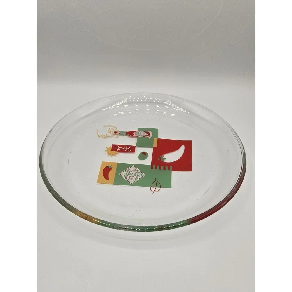 2000‎ Tabasco McIlhenny Company Glass Advertisement Serving Platter 12